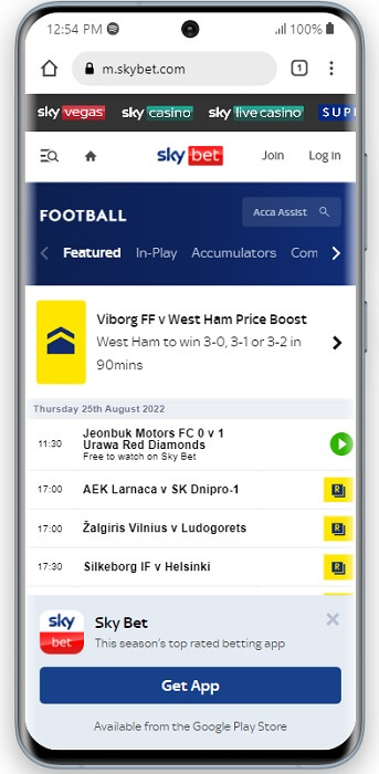 sky bet app