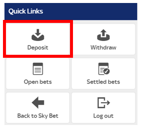 Sky Bet Deposit