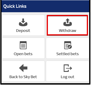 Sky Bet Withdraw